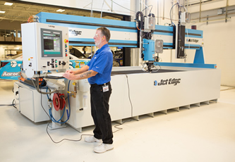 Waterjet system installed in UK headquarters